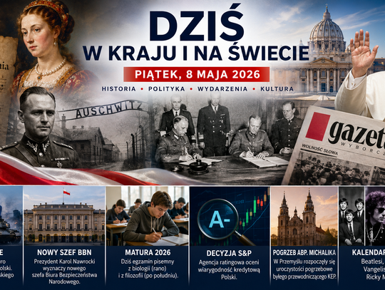 Dziś w kraju i na świecie. Piątek pod znakiem historii, polityki i wielkich rocznic