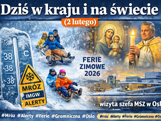 Dziś w kraju i na świecie (poniedziałek, 2 lutego)