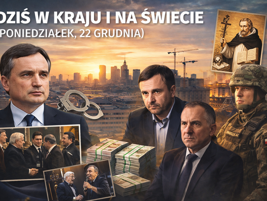 Dziś w kraju i na świecie (poniedziałek, 22 grudnia) Dziś w kraju i na świecie (poniedziałek, 22 grudnia)