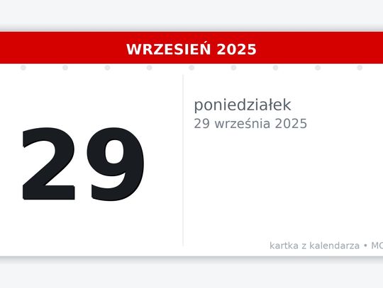 Dziś w kraju i na świecie (poniedziałek, 29 września)