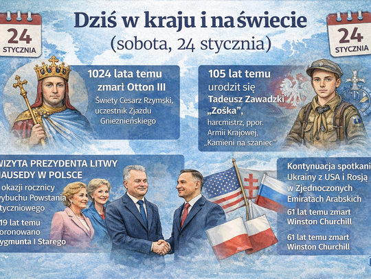 Dziś w kraju i na świecie (sobota, 24 stycznia)