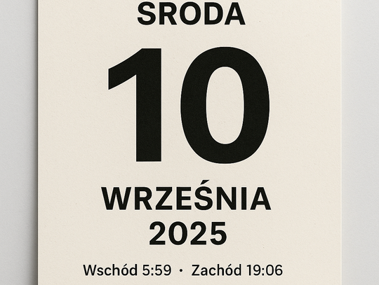 Dziś w kraju i na świecie (środa, 10 września)