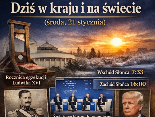 Dziś w kraju i na świecie (środa, 21 stycznia)