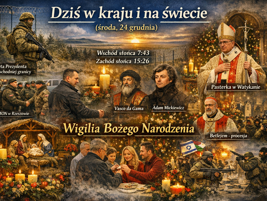 Dziś w kraju i na świecie (środa, 24 grudnia)