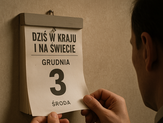 Dziś w kraju i na świecie (środa, 3 grudnia) Dziś w kraju i na świecie (środa, 3 grudnia)