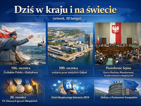 Dziś w kraju i na świecie (wtorek, 10 lutego)