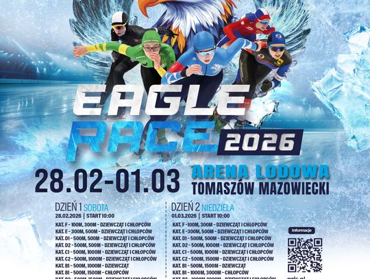 Eagle Race 2026 w Tomaszowie Mazowieckim. Młodzi panczeniści wracają na tor Areny Lodowej