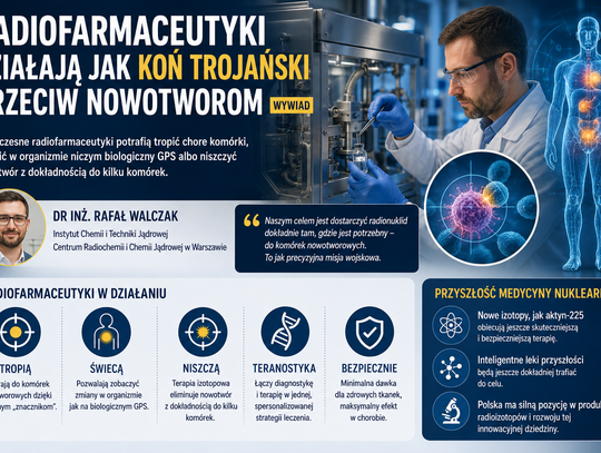 Ekspert: radiofarmaceutyki działają jak koń trojański przeciw nowotworom (wywiad)