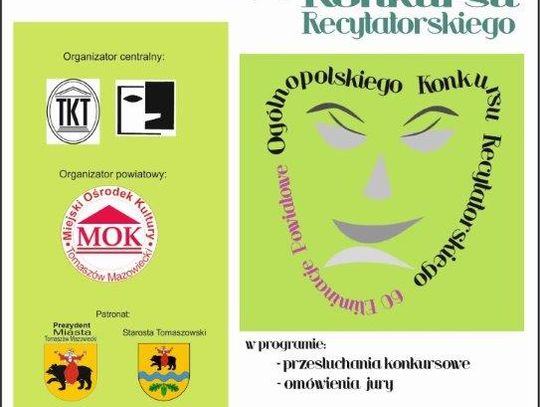 ELIMINACJE POWIATOWE 60. OGÓLNOPOLSKIEGO KONKURSU RECYTATORSKIEGO