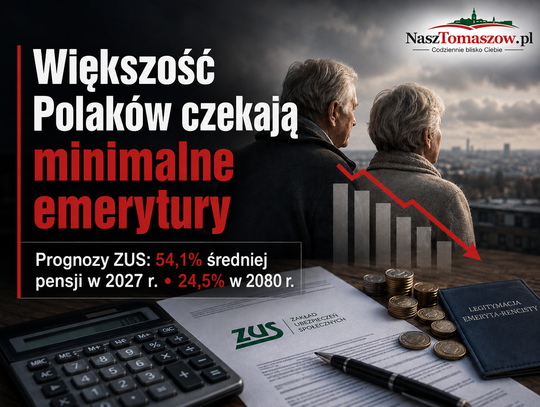 Emerytura coraz bliżej minimum. ZUS prognozuje spadek świadczeń, ekspert ostrzega przed niskimi wypłatami dla większości Polaków
