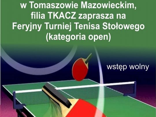Feryjny Turniej Tenisa Stołowego
