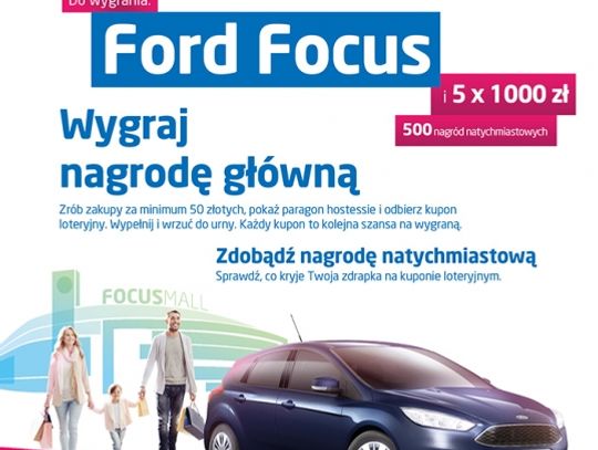 Ford Focus główną nagrodą Loterii Urodzinowej Focus Mall Piotrków Trybunalski