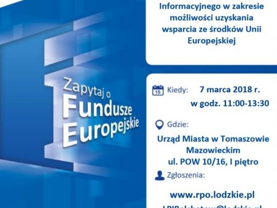 Fundusze Europejskie. Bezpłatne porady w magistracie