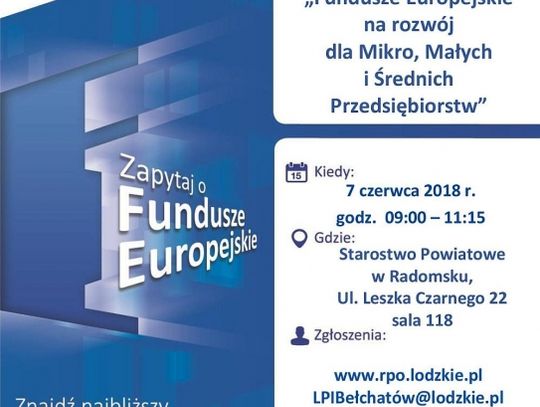 Fundusze Europejskie na rozwój dla Mikro, Małych i Średnich Przedsiębiorstw