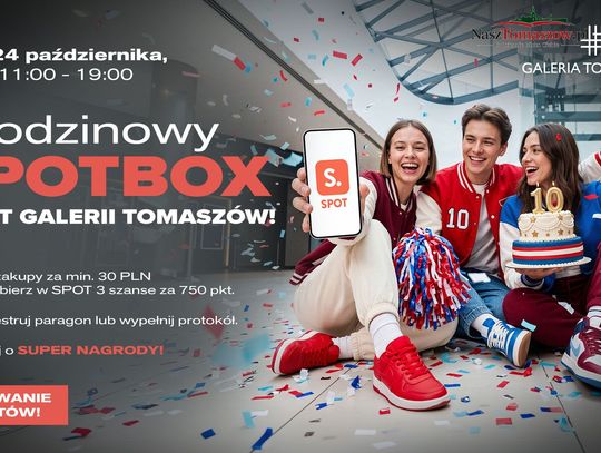 Galeria Tomaszów ma już 10 lat. Urodzinowy SPOTBOX, nagrody i podwójne punkty
