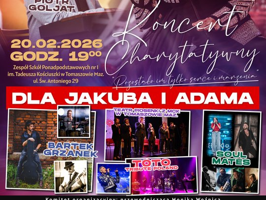 Gdy muzyka naprawdę pomaga. Tomaszów gra dla Jakuba i Adama