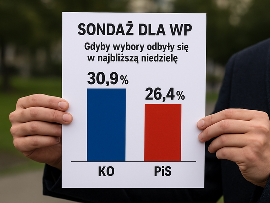 Gdyby wybory odbyły się w najbliższą niedzielę KO uzyskałaby 30,9 proc., PiS 26,4 proc.