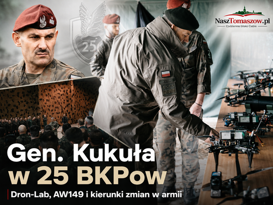 Generał Wiesław Kukuła z wizytą w 25 Brygadzie Kawalerii Powietrznej. Drony, śmigłowce AW149 i przyszłość armii