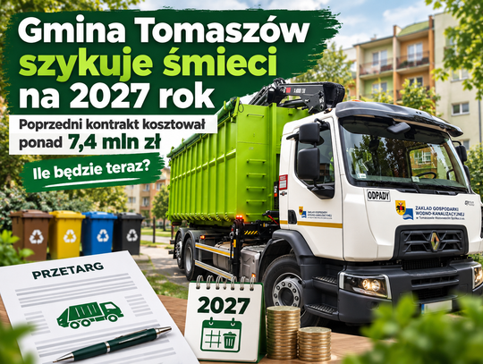 Gmina Tomaszów szykuje śmieci na 2027 rok. Poprzedni kontrakt kosztował ponad 7,4 mln zł. Ile będzie teraz?