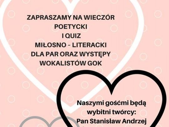 Gminny Ośrodek Kultury w Ujeździe zaprasza na Walentynki w GOK