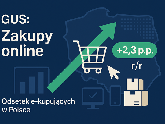 GUS: liczba osób kupujących przez internet wzrosła o 2,3 pkt. proc. w ciągu roku