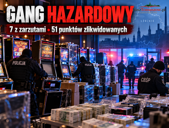 Hazardowa ośmiornica w Łódzkiem. 58 zatrzymanych, 287 automatów i blisko 600 tysięcy złotych