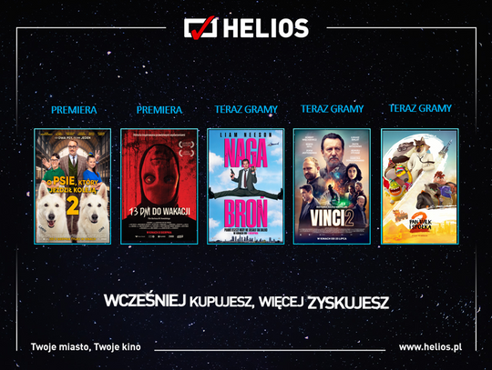 Helios zaprasza na sierpniowe seanse