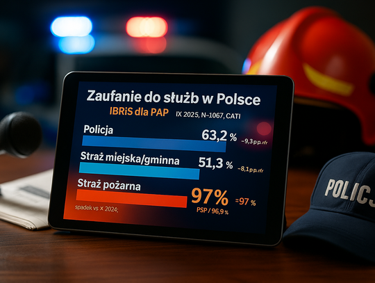 IBRiS dla PAP: spada zaufanie do policji i straży miejskiej