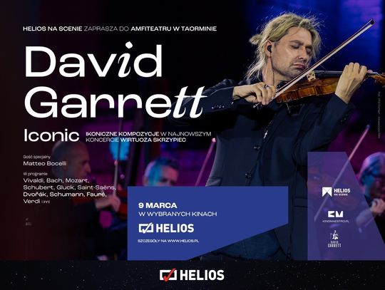 „ICONIC” – porywający koncert Davida Garretta w kinach Helios