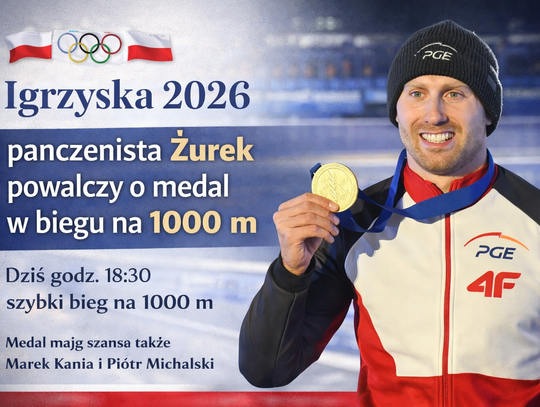 Igrzyska 2026 - tomaszowski panczenista Damian Żurek powalczy o medal w biegu na 1000 m