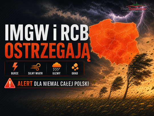 IMGW i RCB ostrzegają przed gwałtownymi burzami. Alert także dla województwa łódzkiego