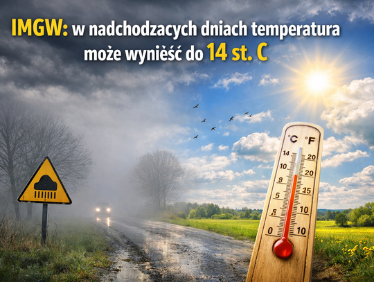 IMGW: w nadchodzących dniach temperatura może wynieść do 14 st. C