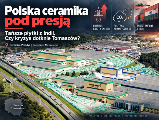 Indyjska płytka płynie tysiące kilometrów i jest tańsza. Czy kryzys ceramiki uderzy w Tomaszów?