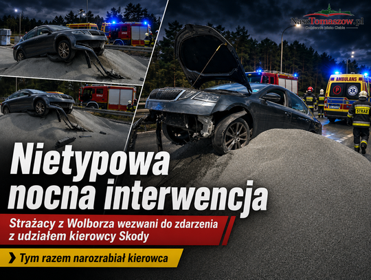 Interwencja strażaków z Wolborza przy nietypowym zdarzeniu