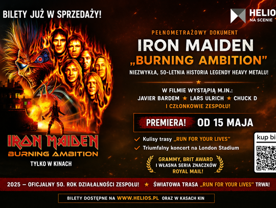 Iron Maiden „Burning Ambition” w Heliosie na Scenie. Film o legendzie heavy metalu trafi do kin