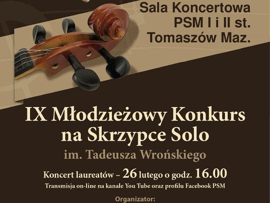IX Młodzieżowy Konkurs na Skrzypce Solo w PSM