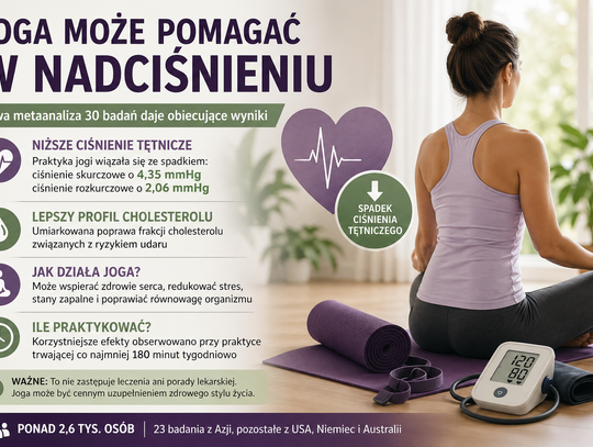 Joga może pomagać przy nadciśnieniu. Są nowe dane