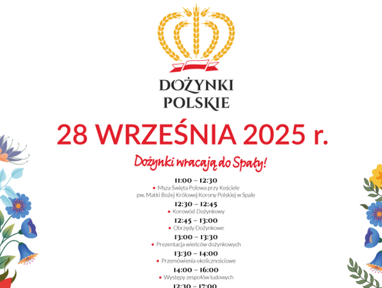 Już w tę niedzielę zapraszamy do Spały na wyjątkowe Dożynki Polskie 2025!