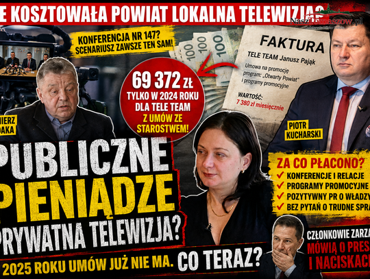 Kamera. Mikrofon. Stół. Starosta. Członek zarządu. Dyrektor. Światła. Nagrywamy.