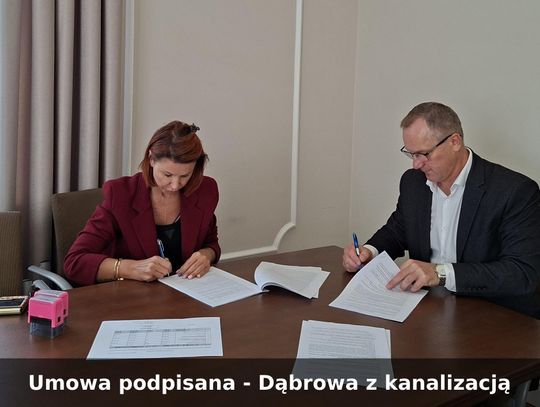 Kanalizacja w Dąbrowie powstanie – umowa podpisana