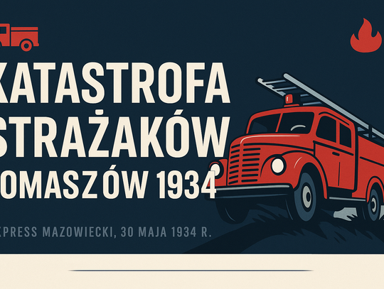 Katastrofa samochodu straży ogniowej na szosie Brzeziny–Tomaszów. Druhowie ciężko poszkodowani