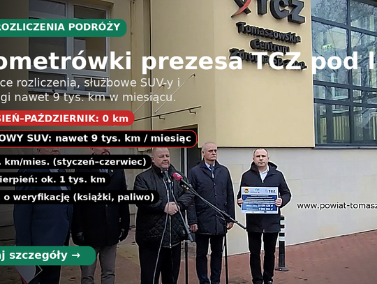 Kilometrówki byłego prezesa TCZ pod lupą. Prywatne auto i służbowe SUV-y Kilometrówki byłego prezesa TCZ pod lupą. Prywatne auto i służbowe SUV-y