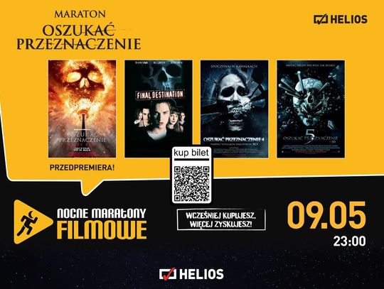 Kino Helios przedstawia  Nocny Maraton Filmowy Oszukać przeznaczenie