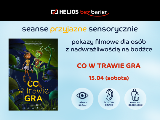 Kino Helios zaprasza na seans  w ramach cyklu Helios bez Barier