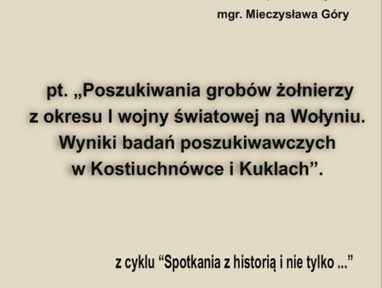Kolejny ciekawy wykład historyczny