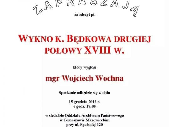 Kolejny historyczny wykład