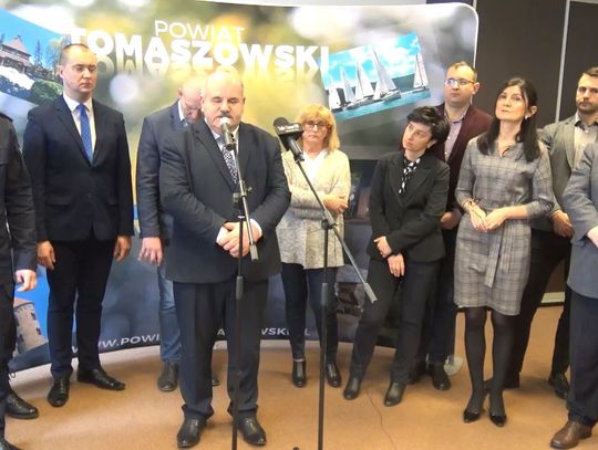 Konferencja prasowa dotycząca koronawirusa w Starostwie Powiatowym w Tomaszowie Mazowieckim