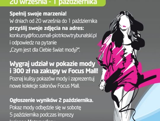 Konkurs „Zostań gwiazdą wybiegu” w Focus Mall Piotrków Trybunalski