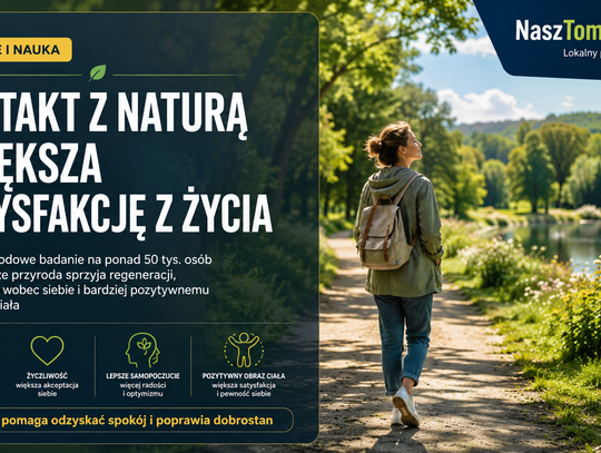 Kontakt z naturą zwiększa satysfakcję z życia