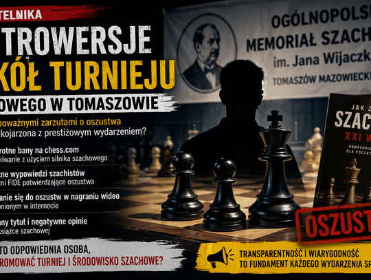 Kontrowersje wokół turnieju szachowego w Tomaszowie. Czytelnik zwraca uwagę na problem wiarygodności